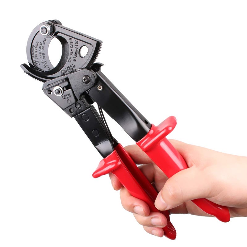 LUBAN Ratchet Cable Cutter, Heavy Duty Wire Cutter for Aluminum Copper Cable up to 240mmÂ², Ratcheting Wire Cutting Hand Tool - Image 1